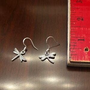 Silver Dragonfly Earrings